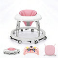 PRVAETU Foldable Baby Walker Activity Center W/ Wheels,Height Adjustable,Music Toy & Foot Pad for 6-18 Months Babies Infant Boys Girls