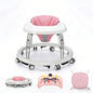 PRVAETU Foldable Baby Walker Activity Center W/ Wheels,Height Adjustable,Music Toy & Foot Pad for 6-18 Months Babies Infant Boys Girls