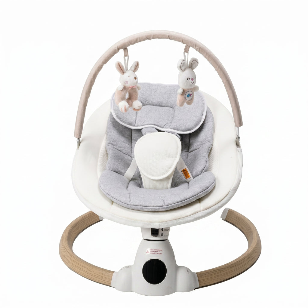 SY-Electric Baby Swing for Infants with Remote Control, Bluetooth, 5 Swing Speeds, Timer, 10 Lullabies, Interactive Toys, Side to Side Swing