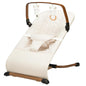PRVAETU 3 in 1 Baby Bouncer (Sit, Play & Relax),3 Recline Positions,Foldable Baby Rocker Chair W/ Removable Wooden Bar for 0-12 Months Infant & Toddler