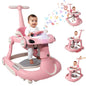 PRVAETU 5 in 1 Baby Walker for Boys Girls,Foldable,Music,Light,Jumper,Rocking,Push,Height Adjustable Training Activity for Babies Infant 6-18 Months