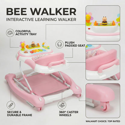 SIYI-Baby Walker,5-in-1 Activity Walker,Activity Center,Jumper,Push walker Rocker,W/Wheels,Music and Lights Toys,Foldable,for 6-18 Months Boys Girls
