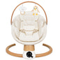PRVAETU Electric Baby Swing for Infants, Portable Swing with Bluetooth,5 Speeds,3 Timers,10 Lullabies,5-Point Harness,Remote Control