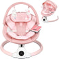 PRVAETU Portable Electric Baby Swing for Infants Toddler, 5 Speed, 10 Lullabies, 5-Point Harness, Remote Control