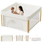 PRVAETU One Step Foldable Play Pen for Babies and Toddlers, Portable Indoor Outdoor Play Yard with Storage Bag
