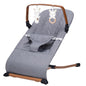 PRVAETU 3 in 1 Baby Bouncer (Sit, Play & Relax),3 Recline Positions,Foldable Baby Rocker Chair W/ Removable Wooden Bar for 0-12 Months Infant & Toddler