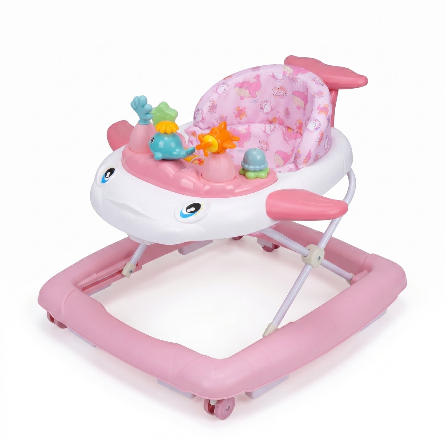 SIYI-Baby Walker,5-in-1 Activity Walker,Activity Center,Jumper,Push walker Rocker,W/Wheels,Music and Lights Toys,Foldable,for 6-18 Months Boys Girls