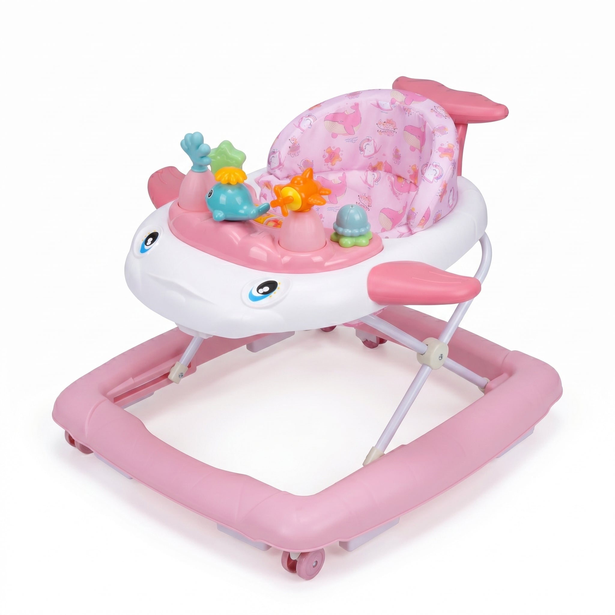 SIYI-Baby Walker,5-in-1 Activity Walker,Activity Center,Jumper,Push walker Rocker,W/Wheels,Music and Lights Toys,Foldable,for 6-18 Months Boys Girls