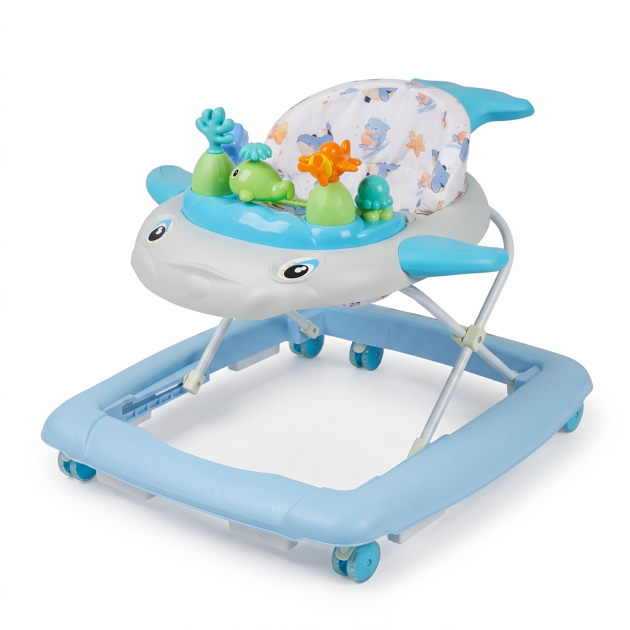 SIYI-Baby Walker,5-in-1 Activity Walker,Activity Center,Jumper,Push walker Rocker,W/Wheels,Music and Lights Toys,Foldable,for 6-18 Months Boys Girls