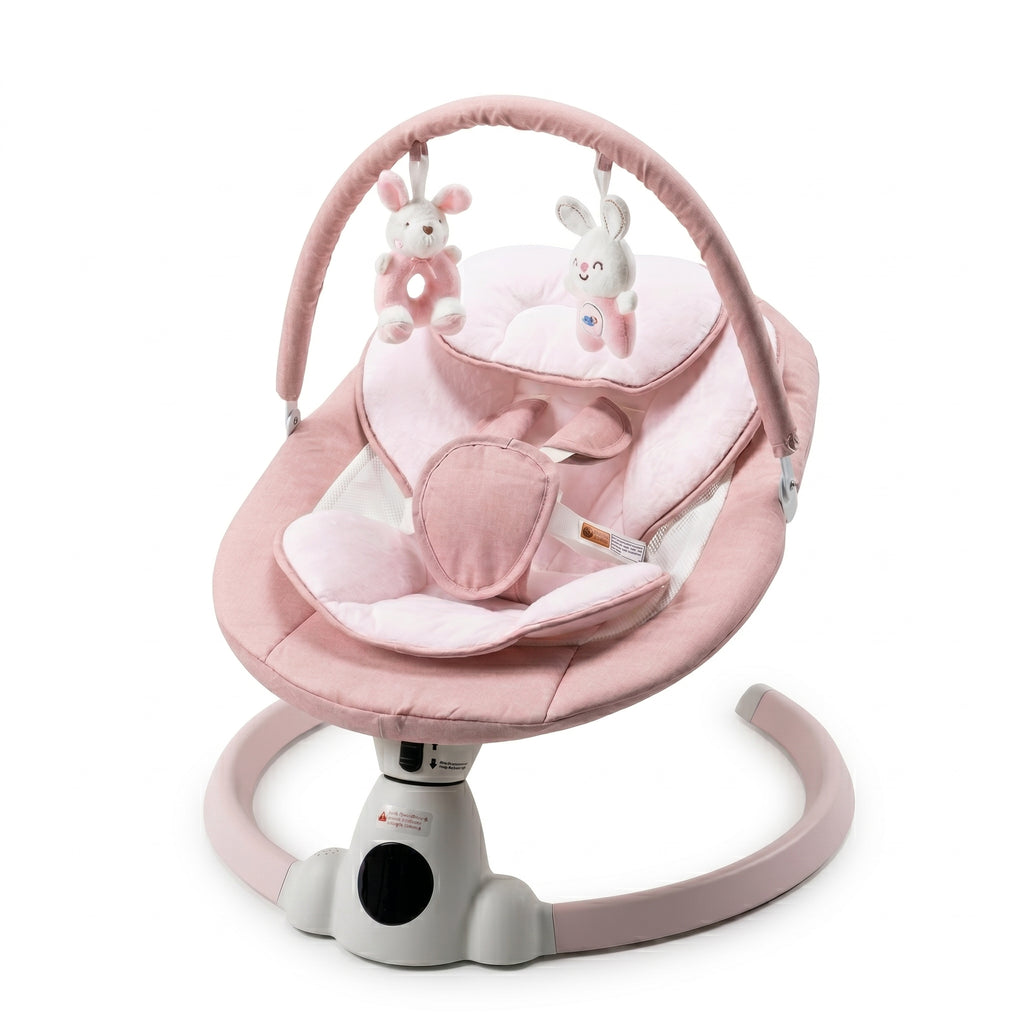 SY-Electric Baby Swing for Infants with Remote Control, Bluetooth, 5 Swing Speeds, Timer, 10 Lullabies, Interactive Toys, Side to Side Swing