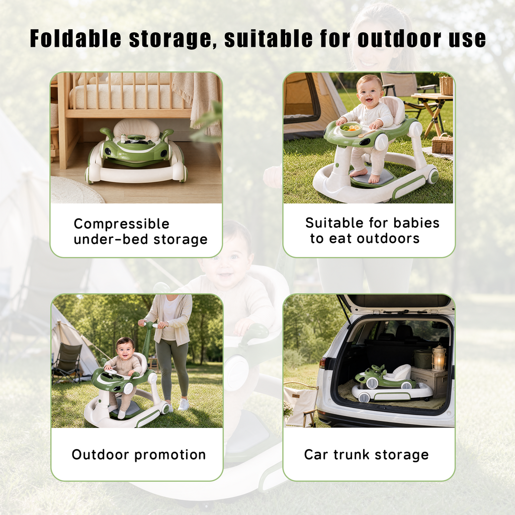 SIYI-Baby walker Baby Walker 5-in-1 for 6-18 Months Toddler, Interactive Sit-to-Stand Learning Walker with Music Lights, Bounce Panel, Lockable Wheels,