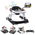 fcxbc-el new Baby Walker with Wheels,Foldable Infant Toddler Walker for Boys Girls 6-18 Month, 3 Adjustable Heights, Detachable Seat, Black