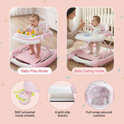 SH-PRVAETU 5 in 1 Baby Walker,Jumper,Rocking,Push,Eating Mode for Boys Girls,Foldable,Music & Light,Height Adjustable,Wheel for Infant,