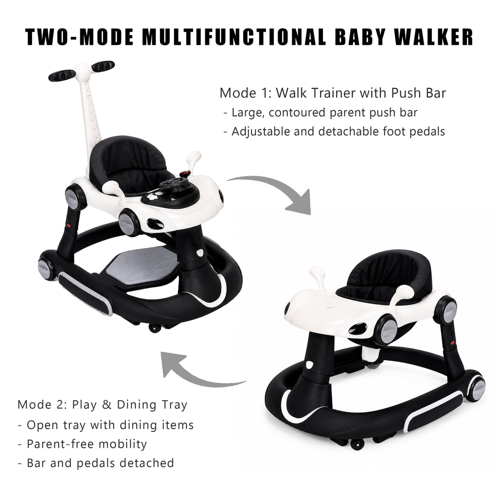 SIYI-Baby walker Baby Walker 5-in-1 for 6-18 Months Toddler, Interactive Sit-to-Stand Learning Walker with Music Lights, Bounce Panel, Lockable Wheels,