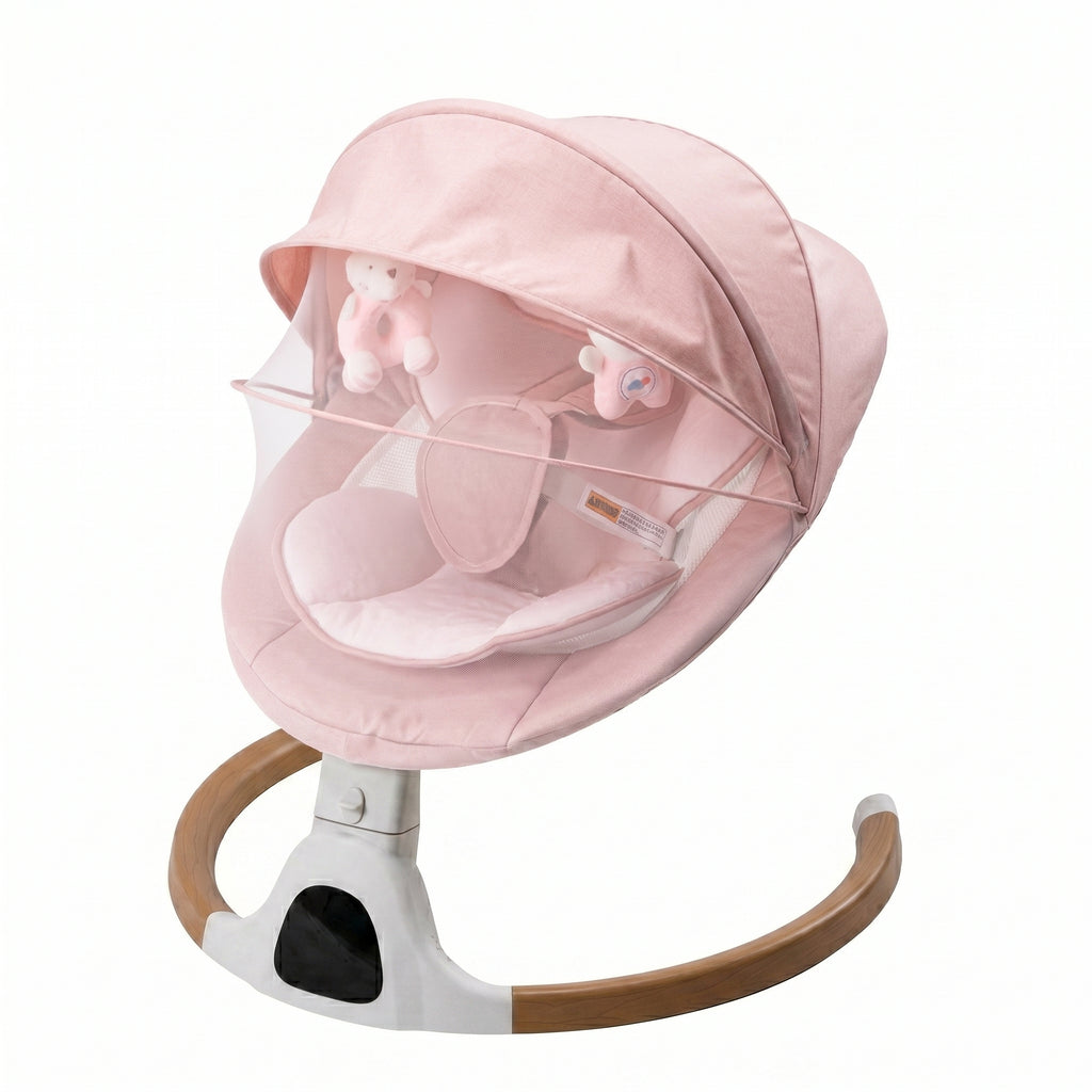 SY-Electric Baby Swing for Infants with Remote Control, Bluetooth, 5 Swing Speeds, Timer, 10 Lullabies, Interactive Toys, Side to Side Swing